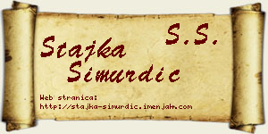 Stajka Simurdić vizit kartica